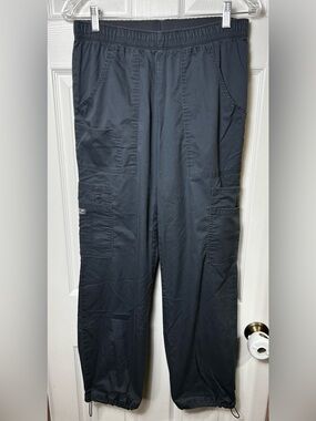 Cherokee Scrub Pants Jogger Style Work Pants Grey Pull On Lightweight Women’s S